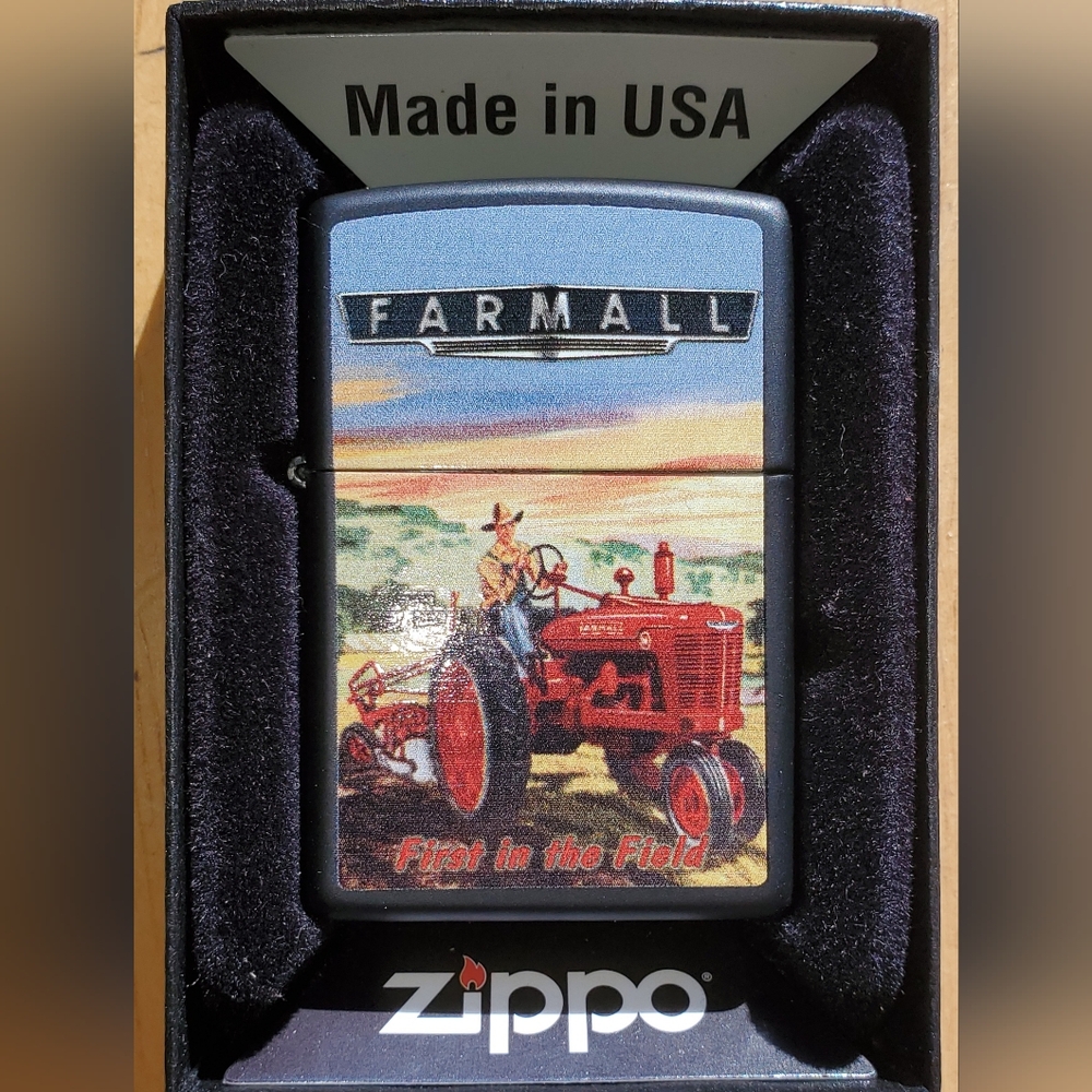 Zippo Lighter Farmall First in the Field NIB